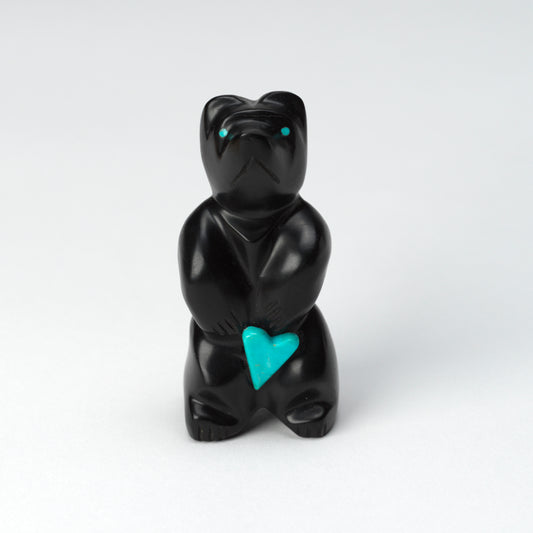 Pete Natachu Sr.(d): Black Jet, Bear with Turquoise Heart