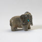 Enrike Leekya: Septarian, Elephant w/turquoise tusks