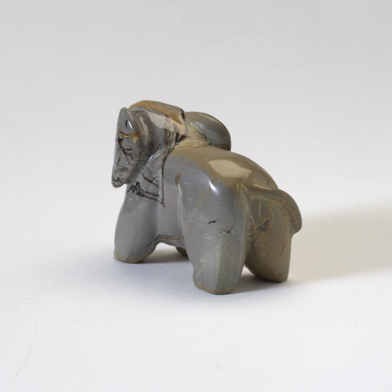 Enrike Leekya: Septarian, Elephant w/turquoise tusks