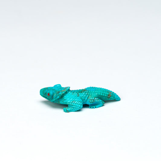 Karen Zunie: Turquoise, Horned Toad with Coral Eyes