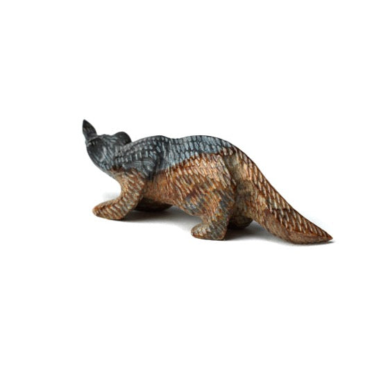 Alvin Haloo: Picasso Marble, Wolf with Turquoise Eyes