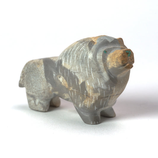 Enrike Leekya: Zuni Travertine, Lion