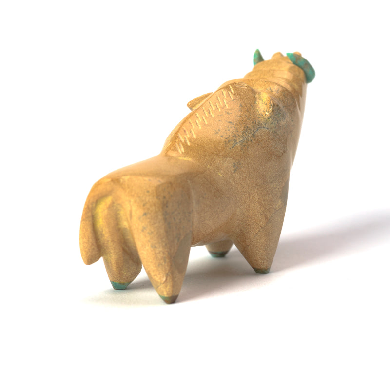 Enrike Leekya: Zuni Travertine Stone, Wild Boar