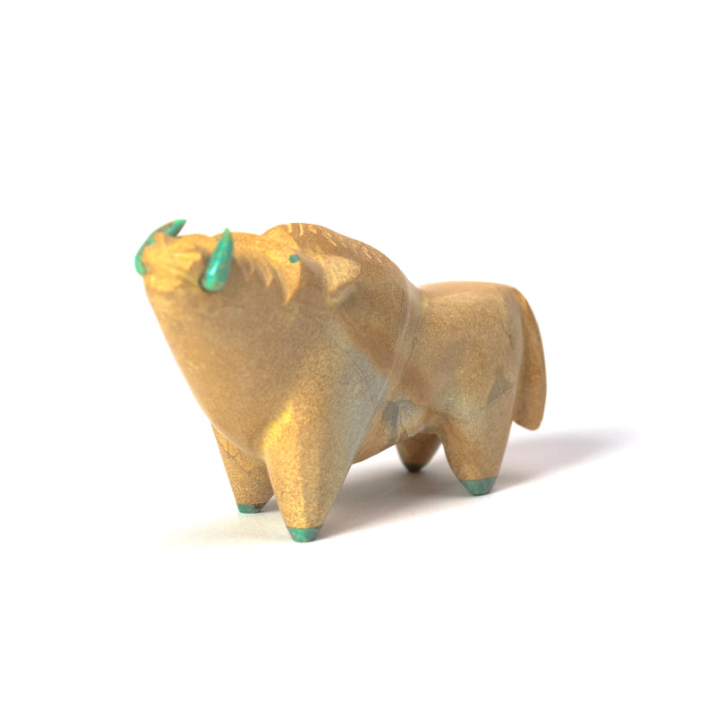 Enrike Leekya: Zuni Travertine Stone, Wild Boar