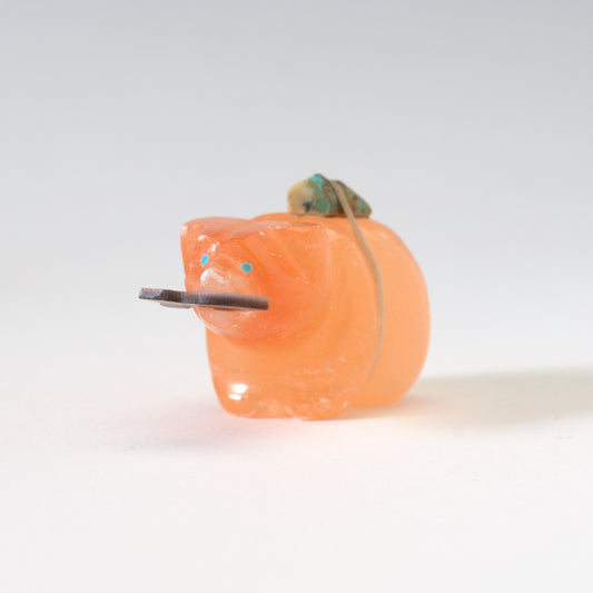 Emery Eriacho (d): Peach Alabaster, Bear With Fish