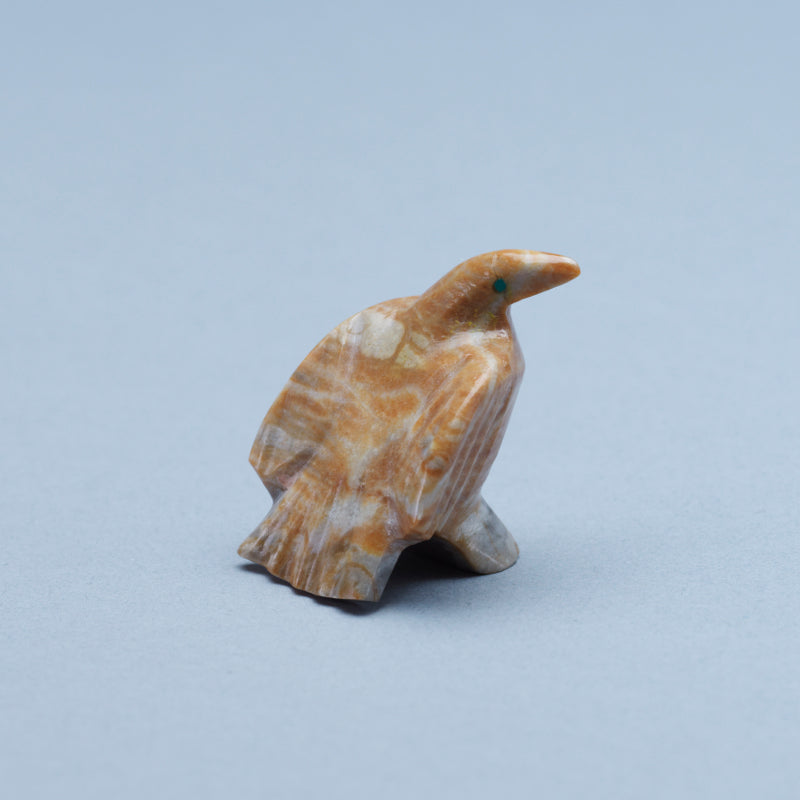 Calvert Bowannie: Picasso Marble, Raven – Zuni Artist Resource Team
