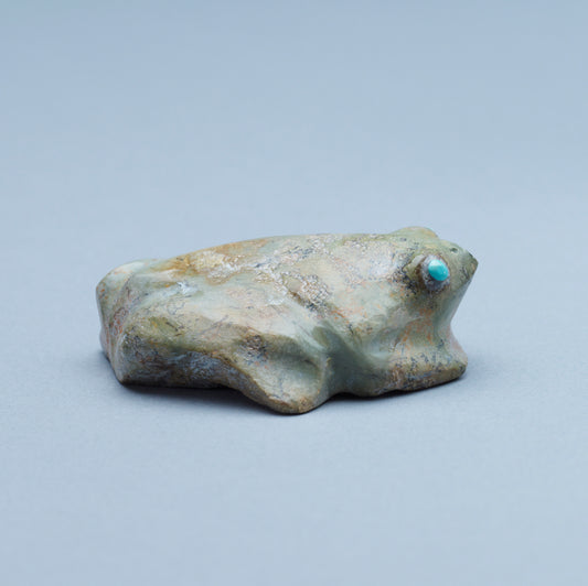 Calbert Bowannie: Green Found Stone, Frog