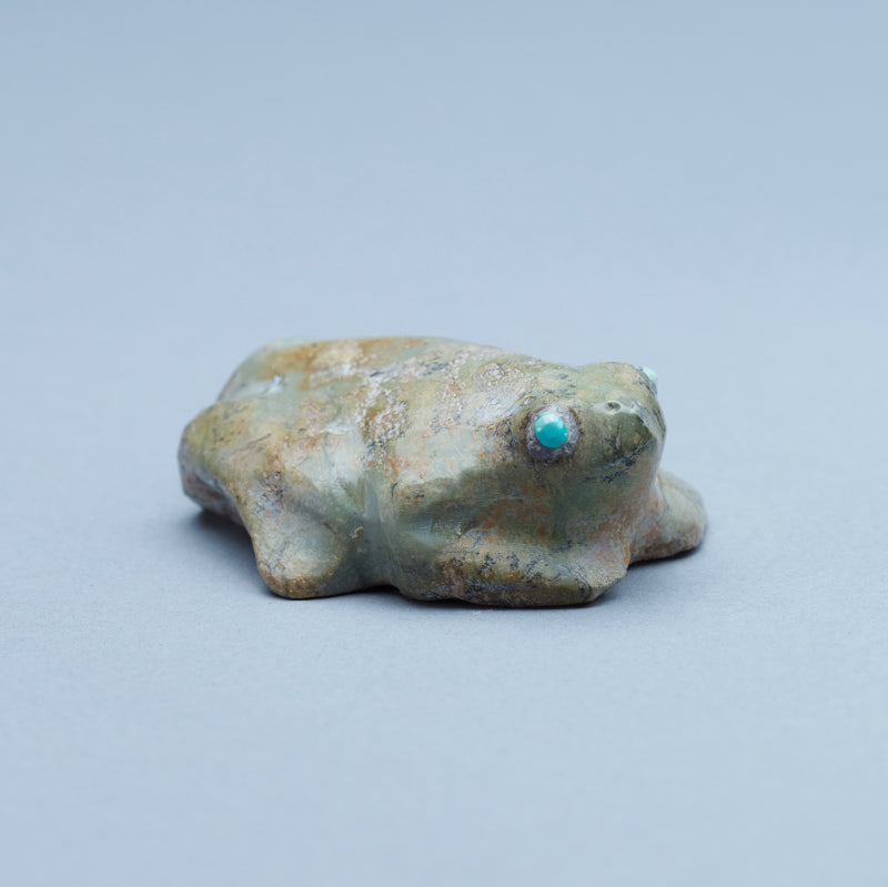 Calbert Bowannie: Green Found Stone, Frog