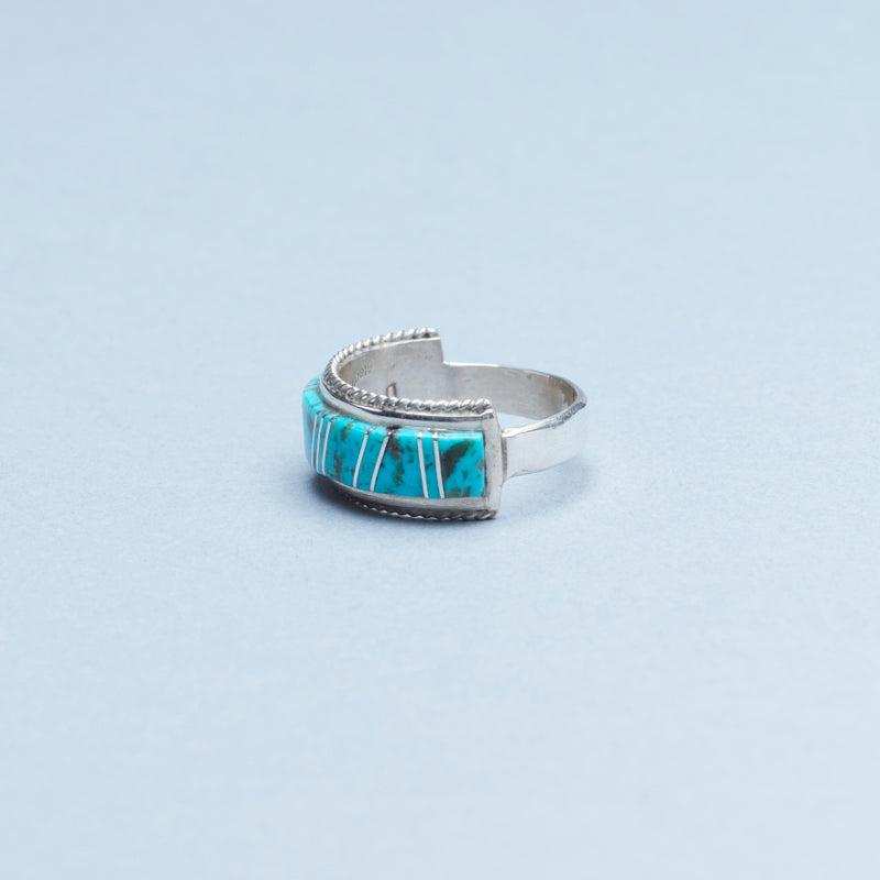 Deidre Luna: Sterling Silver/Kingman Turquoise, Ring
