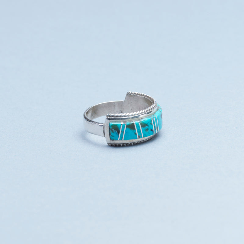 Deidre Luna: Sterling Silver/Kingman Turquoise, Ring