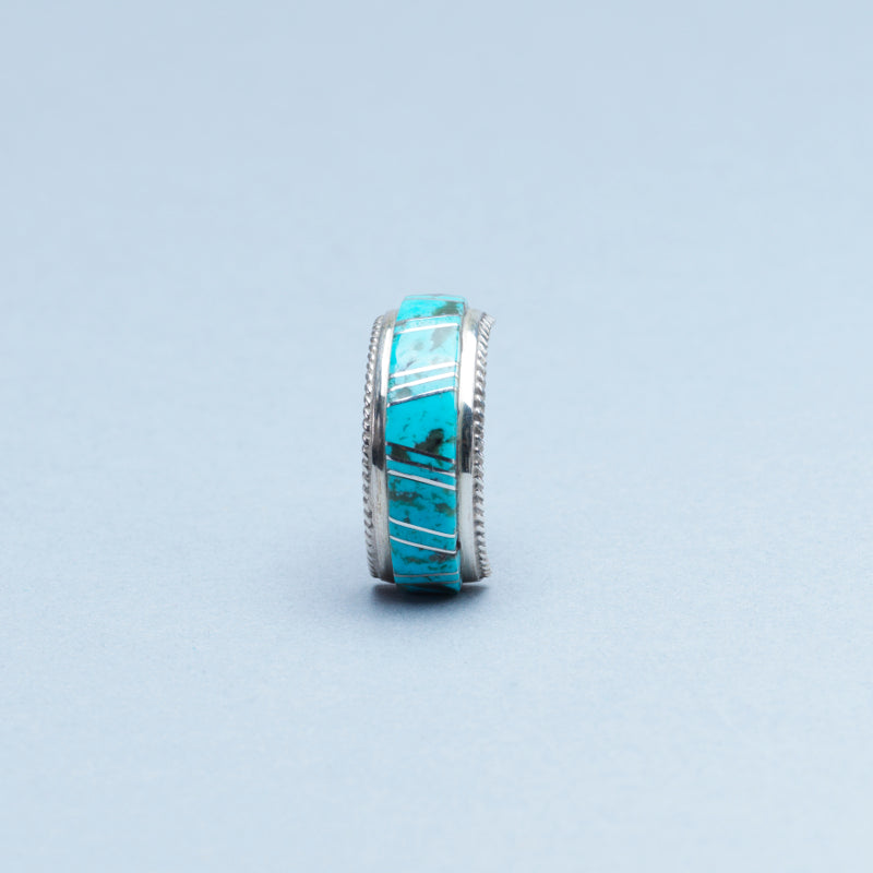 Deidre Luna: Sterling Silver/Kingman Turquoise, Ring