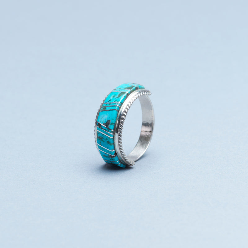 Deidre Luna: Sterling Silver/Kingman Turquoise, Ring