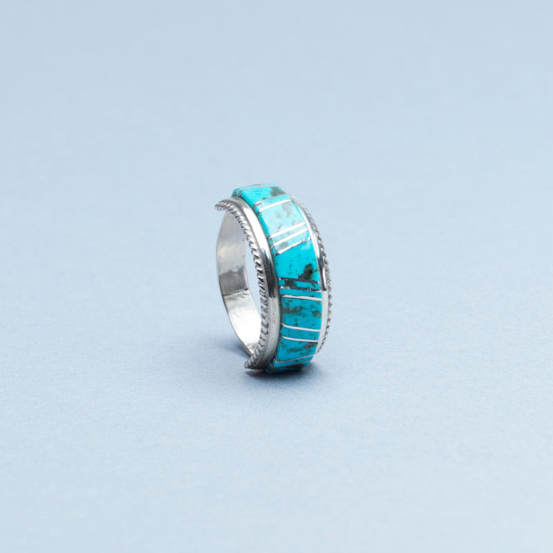 Deidre Luna: Sterling Silver/Kingman Turquoise, Ring