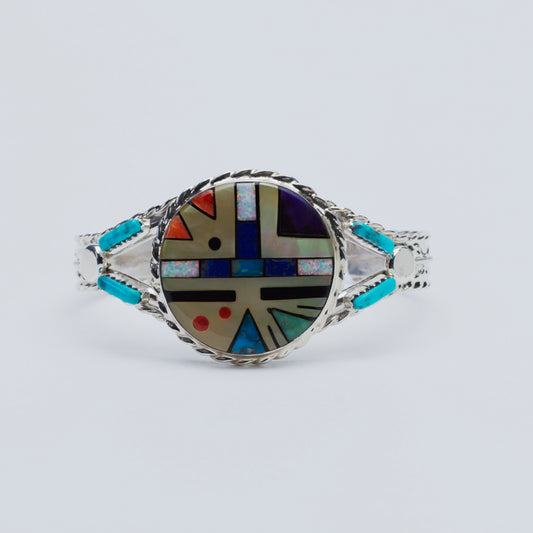 Bevis Tsadiasi: Silver Multi-inlay, Bracelet