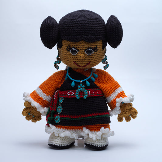 Bobbie Natewa: Crochet, Hopi Doll w/accessories