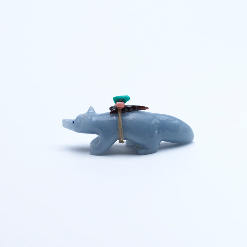 Brion Hattie: Angelite, Wolf with Bundle