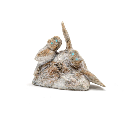 Calvin D. Weeka: Picasso Marble, Two Owls