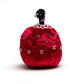 Marilyn Allapowa: Red velvet blue/white beaded Pin Cushion