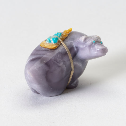 Delvin Leekya: Fluorite, Bear w/turned head