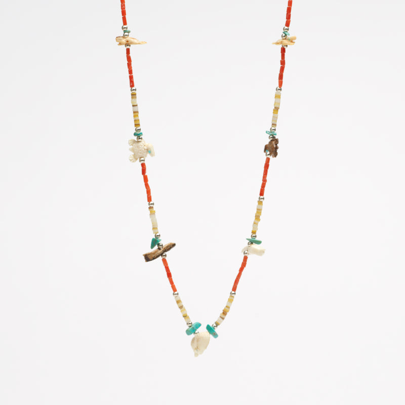 Karen Zunie: Beaver, Otter, and Turtle, Necklace