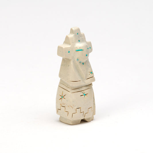 Dave Cooeyate: Fishrock, Corn Maiden With Turquoise Inlay