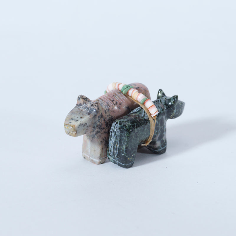 Daisey Rose Leonard: Argite/Serpentine, Horse Pair – Zuni Artist ...