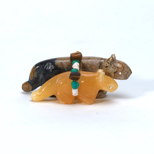 Daisy Rose Leonard: Picasso Marble/Calcite, Double Mountain Lions