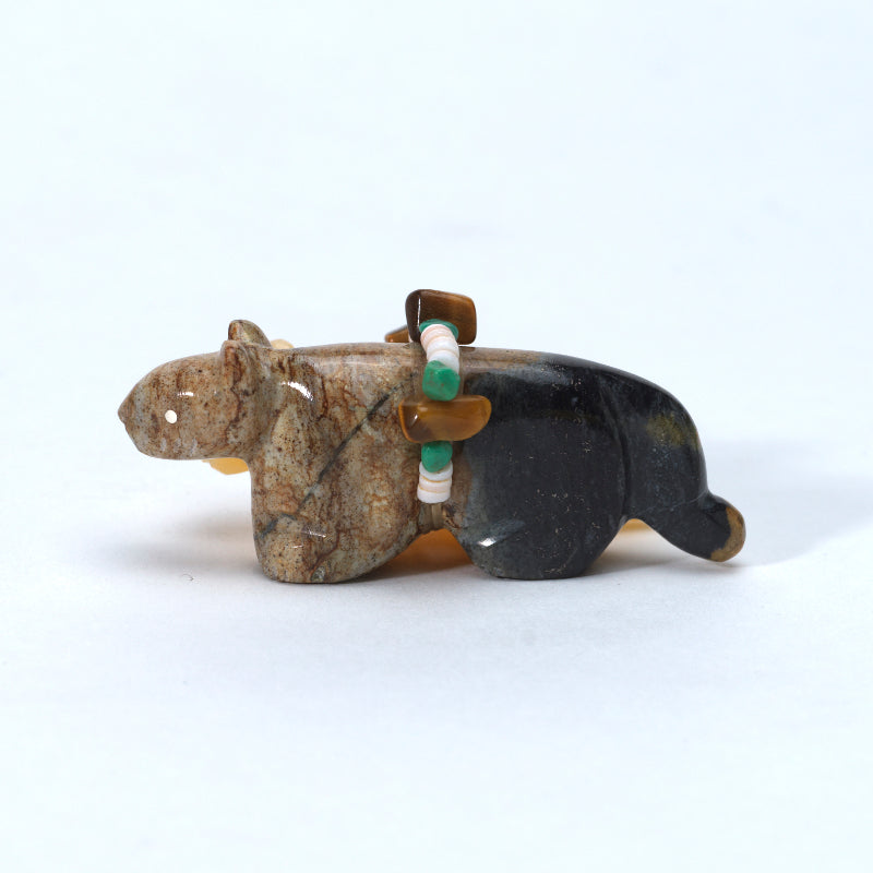 Daisy Rose Leonard: Picasso Marble/Calcite, Double Mountain Lions