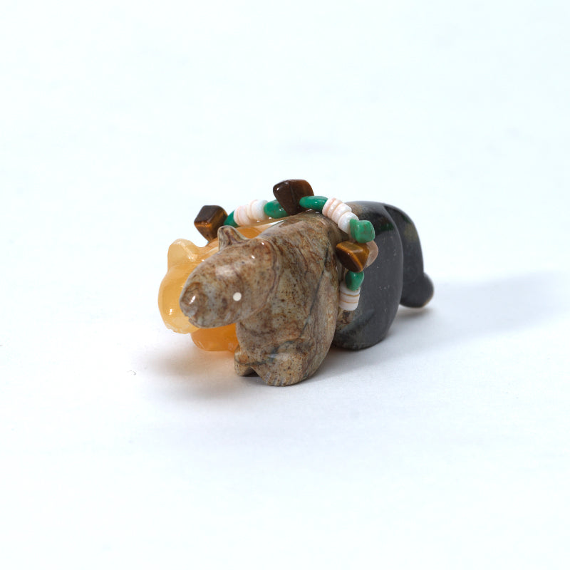 Daisy Rose Leonard: Picasso Marble/Calcite, Double Mountain Lions