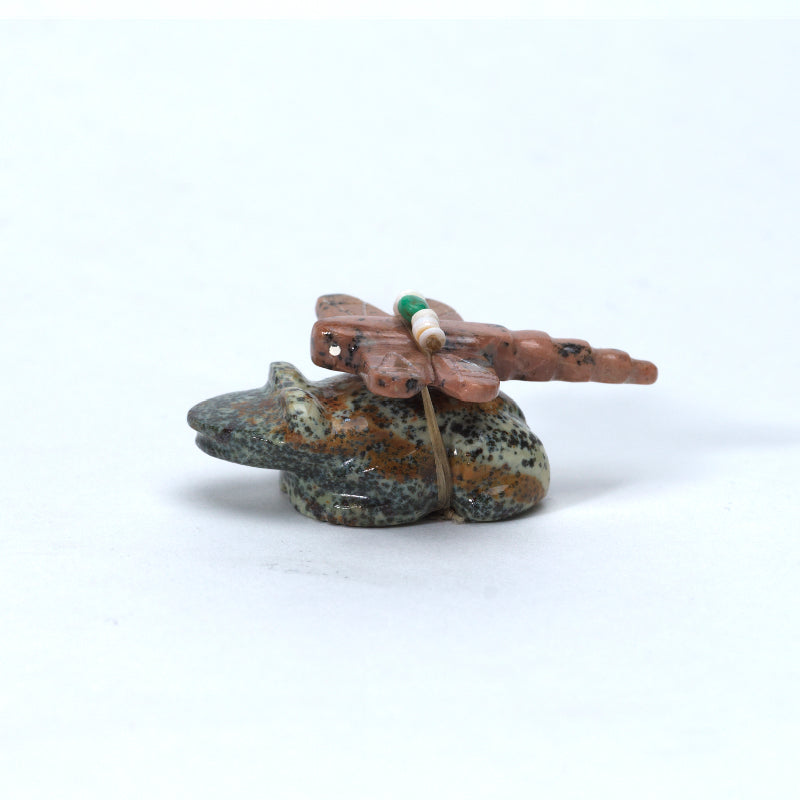 Daisy Rose Leonard: Augite, Frog with Dolomite Dragonfly