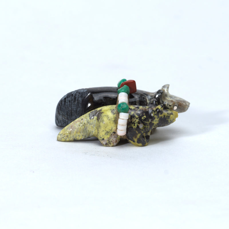 Daisy Rose Leonard: Picasso Marble/Serpentine, Double Wolves