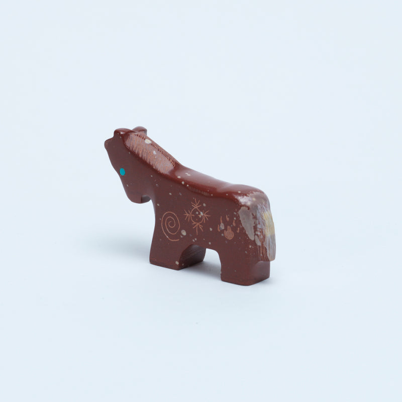 Ulysses Mahkee: Pipestone, Etched Horse