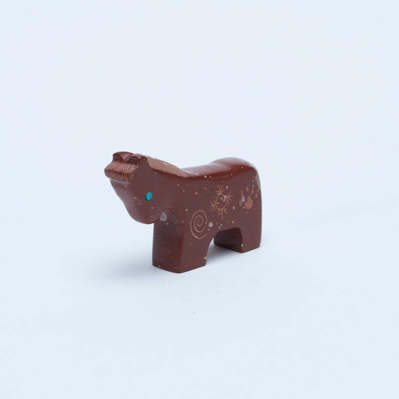 Ulysses Mahkee: Pipestone, Etched Horse