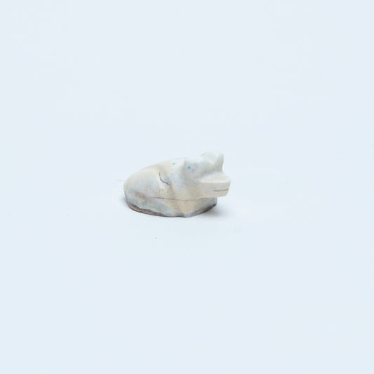 Fred Weekoty: White Alabaster, Frog