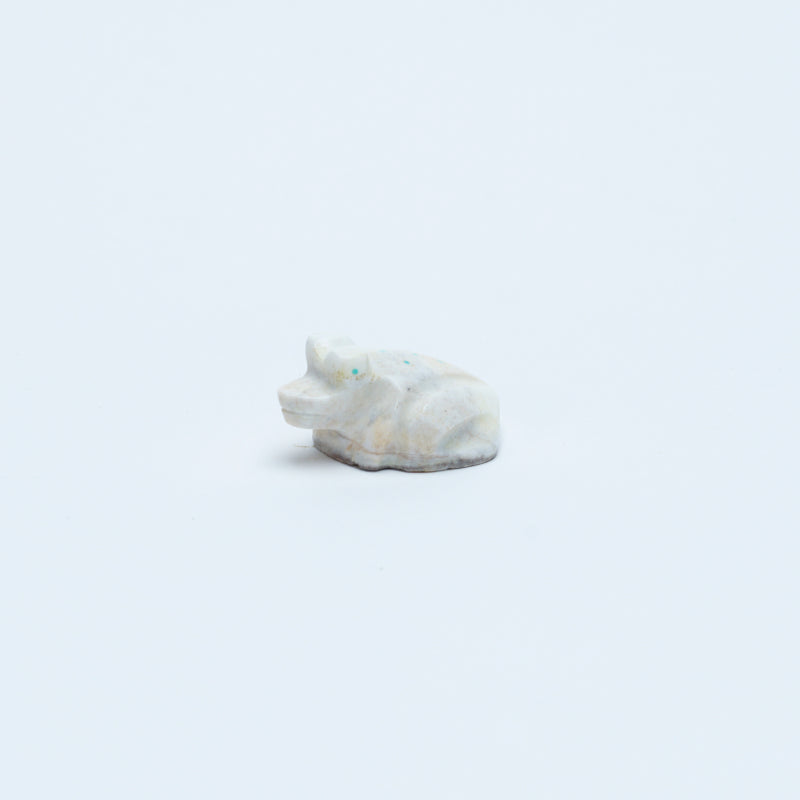 Fred Weekoty: White Alabaster, Frog