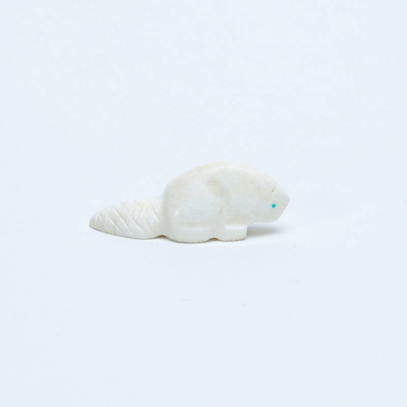 Fred Weekoty: White Alabaster, Beaver