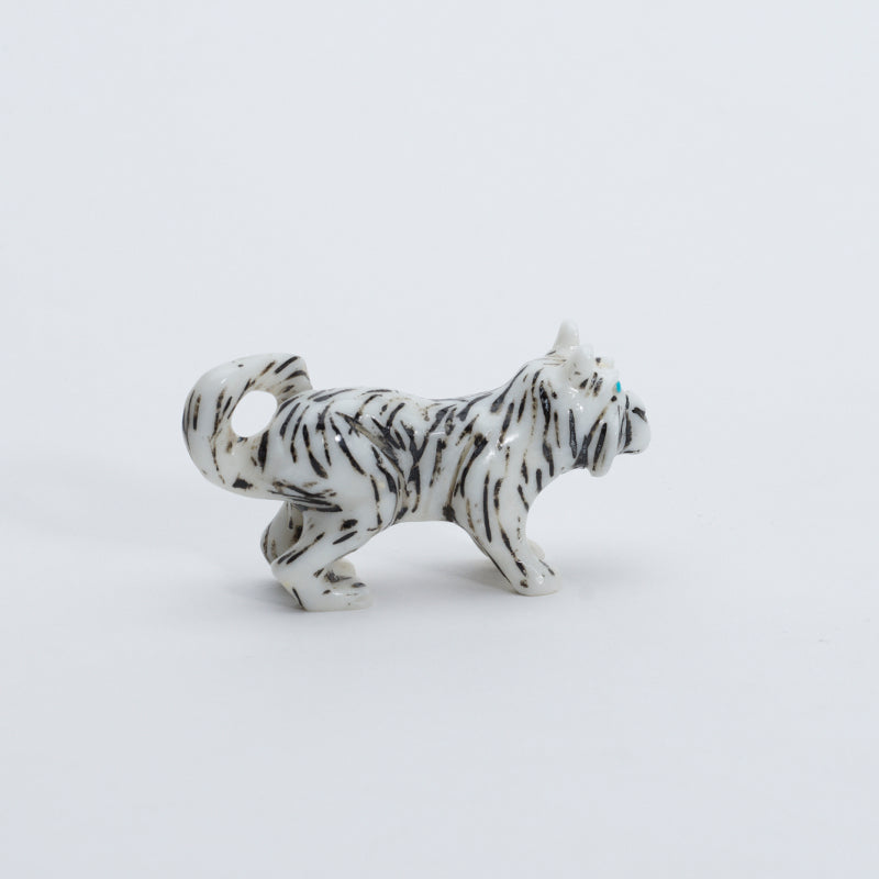 Unknown Artist: White Marble/ Black Striped, Tiger