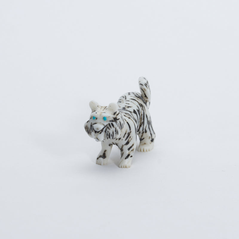 Unknown Artist: White Marble/ Black Striped, Tiger