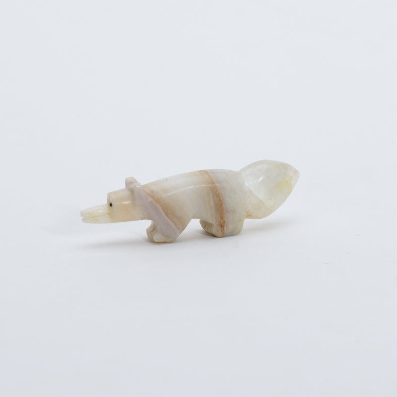 Unknown Artist: White Banded Onyx, Wolf