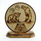 Richard Panteah Jr: Wood Burned Plaque, Bears