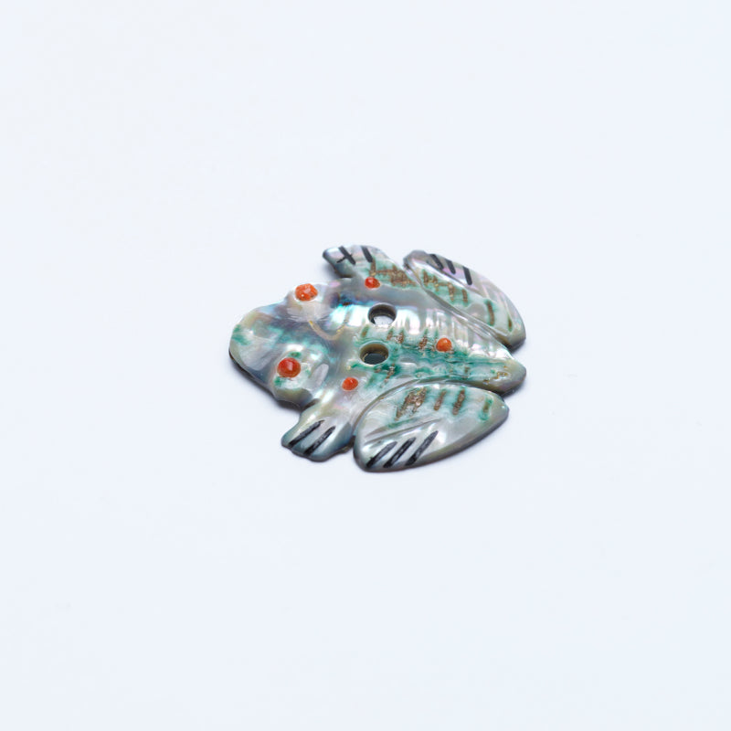 Andrew (d) & Laura Quam: Abalone Shell, Frog Button