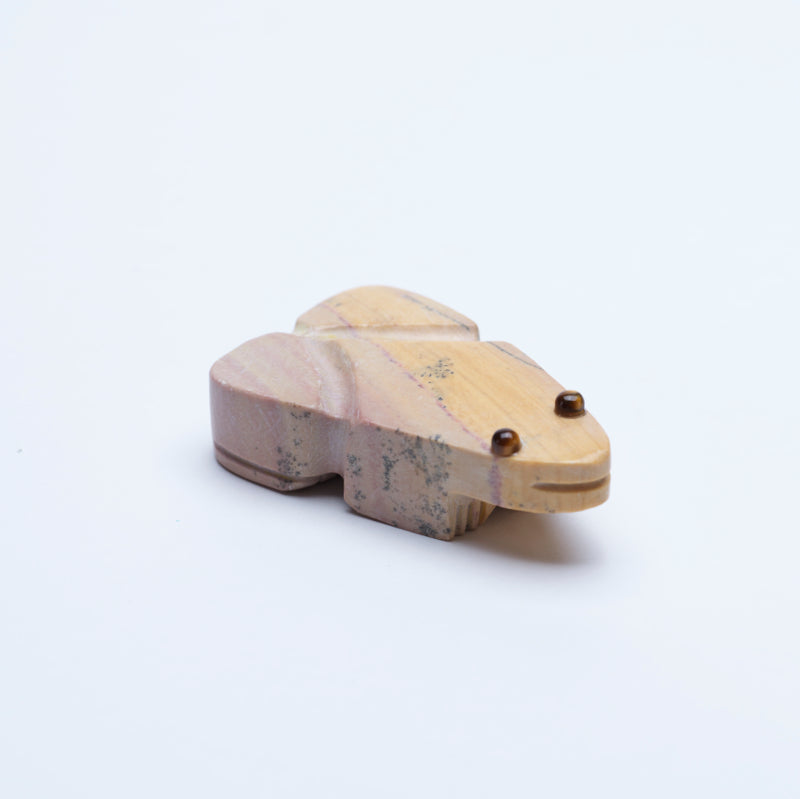 Waldo Davis: Dolomite, Frog with Tigereye eyes