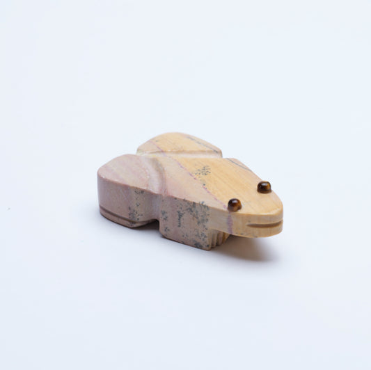 Waldo Davis: Dolomite, Frog with Tigereye eyes