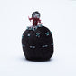 Marilyn Allapowa: Black velvet, White/Red Beaded Pin Cushion