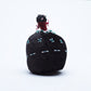 Marilyn Allapowa: Black velvet, White/Red Beaded Pin Cushion