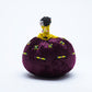 Marilyn Allapowa: Maroon Velvet, Yellow/Green Beaded Pin Cushion