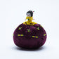 Marilyn Allapowa: Maroon Velvet, Yellow/Green Beaded Pin Cushion