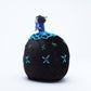 Marilyn Allapowa: Black velvet, Turquoise/Pink/Blue Beaded Pin Cushion