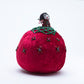 Marilyn Allapowa: Red velvet, Green/Pink/Brown Beaded Pin Cushion