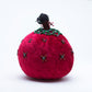 Marilyn Allapowa: Red velvet, Green/Pink/Brown Beaded Pin Cushion